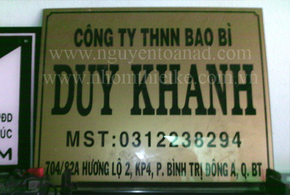 Bảng công ty - Bảng Hiệu Nguyễn Toàn - Công Ty TNHH MTV Thiết Kế Và Quảng Cáo Nguyễn Toàn